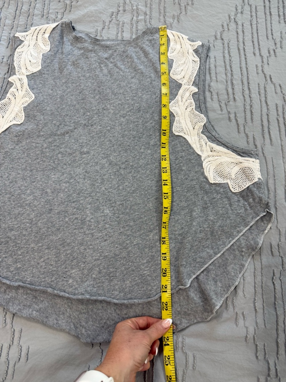We The Free Bonsai Tank with White Lace Side Trim - Picture 8 of 10